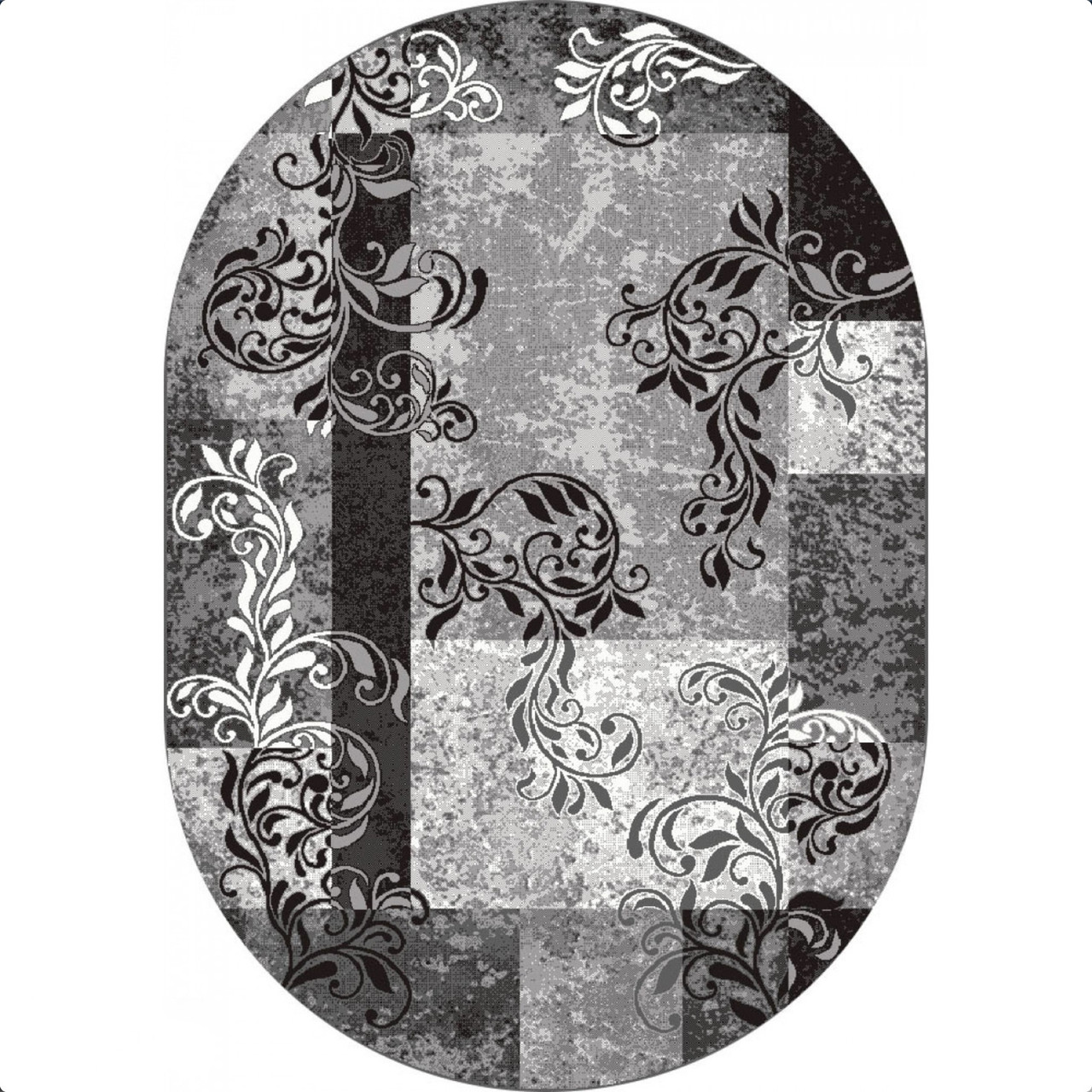 Килим 1.20х1.70 овал середній ворс на тканій основі Mira 24022/694o