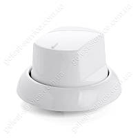 Ручка крана плити GRETA біла з манжетою та пружиною для газових плит