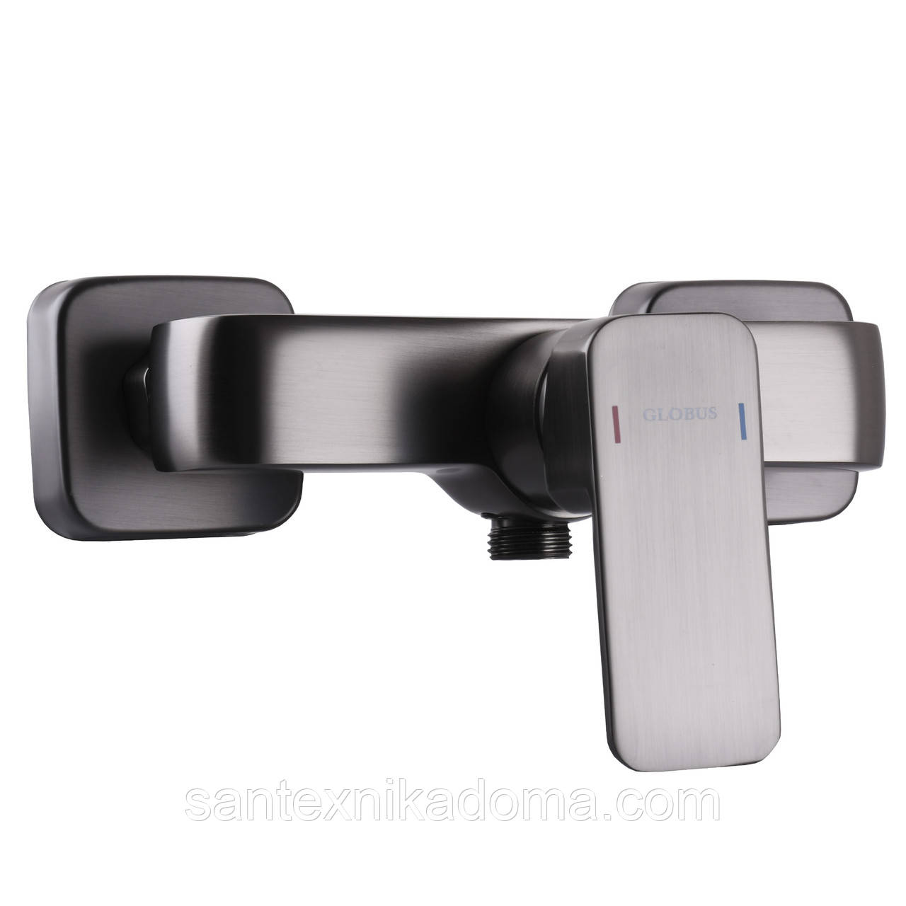 Змішувач для душу Globus Lux Milano GLM-105N-11-Graphite латунь із душовим комплектом без виливу
