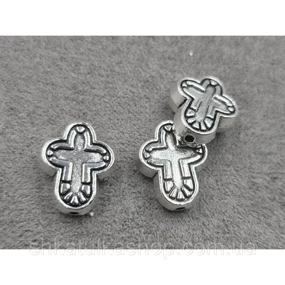 Намистини металеві хрест 11*14мм (13 шт), фото 1