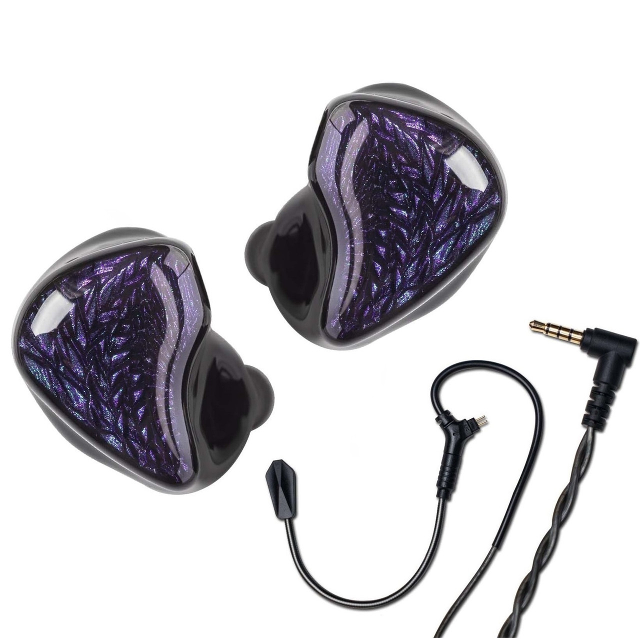 ⇒ Kinera Celest Wyvern Black Pro (with mic.) – динамічні навушники ​​з виносним мікрофоном та кабелем 1.5 м., фото 1