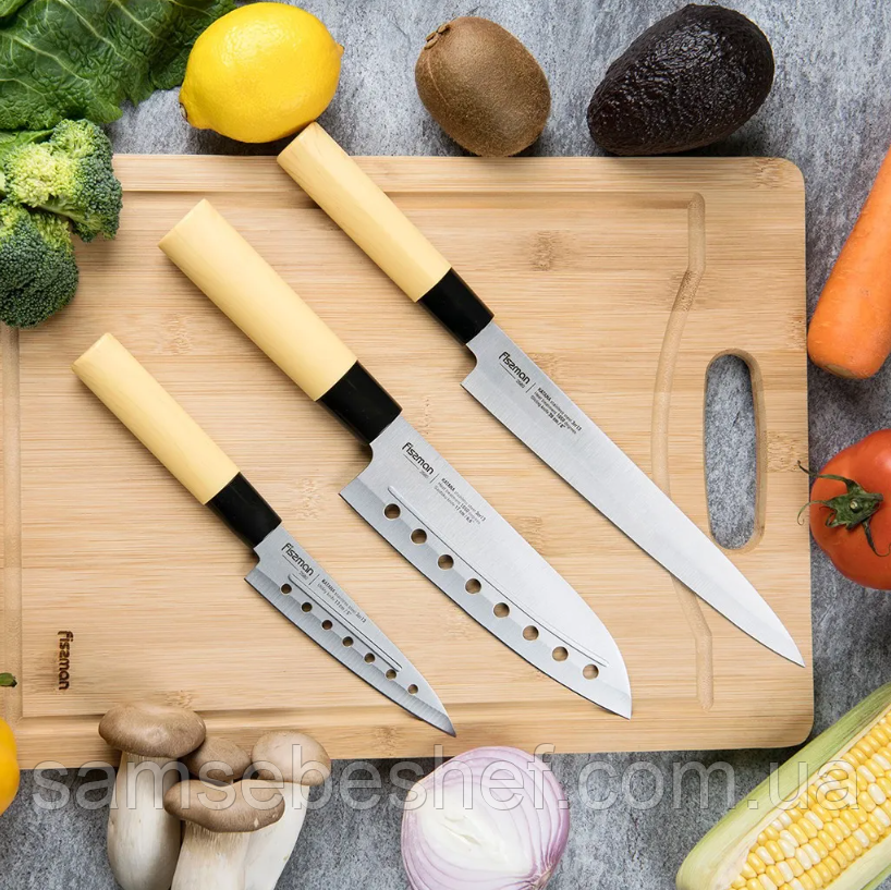 Набір ножів Fissman Katana 2680 3 штуки, фото 1
