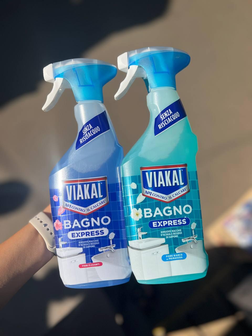 Засіб для догляду за ванною від вапняного нальоту Viakal Bagno Express Fiori Eleganti, 470 мл