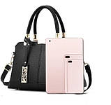 Уцінка Жіноча сумка чорна з брелком класична невелика, фото 9