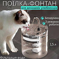 Поїлка для собак та котів + датчик руху , автоматичний питний фонтан NPET WF050 1.5 л