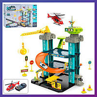 Дитяча іграшка паркінг-гараж для машин P3088 з краном 54 деталі
