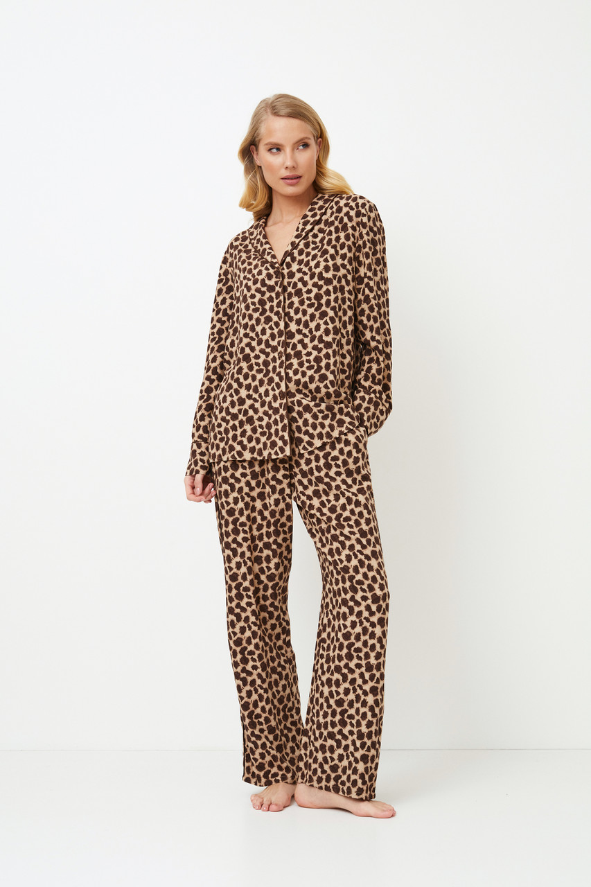 Жіноча піжама сорочка та брюки Aruelle Susan pajama long