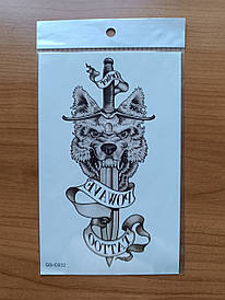 Флеш тату. 19*12 см, перекладні. Тимчасова