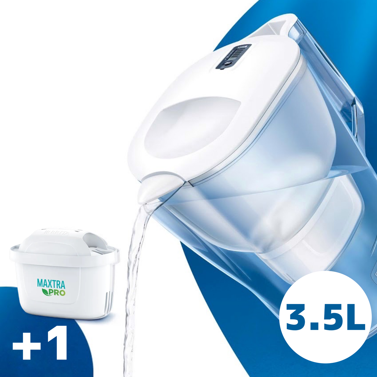 Глечик для очищення води Brita Marella XL 3,5 л Білий Фільтр глечик води для дому з картриджем 1 шт