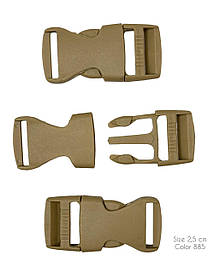 Застібка фастекс Карабін 25мм Койот пластиковий