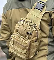 Тактична сумка через плече Мультиками, наплічник для військових однолямковий 6л