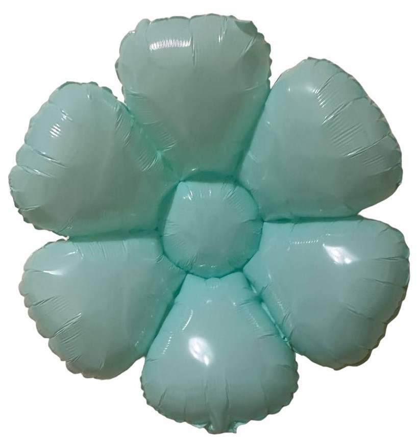 Фольгована повітряна куля квітка Ромашка м'ятна, 71х71 см