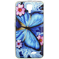 Чохол з малюнком Printed Silicone для HomTom HT26 Метелик