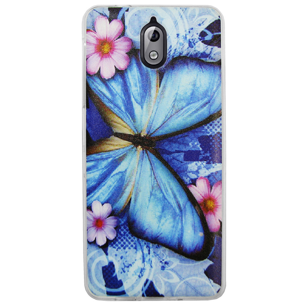 Чехол с рисунком Printed Silicone для Nokia 3.1 Бабочка, фото 1
