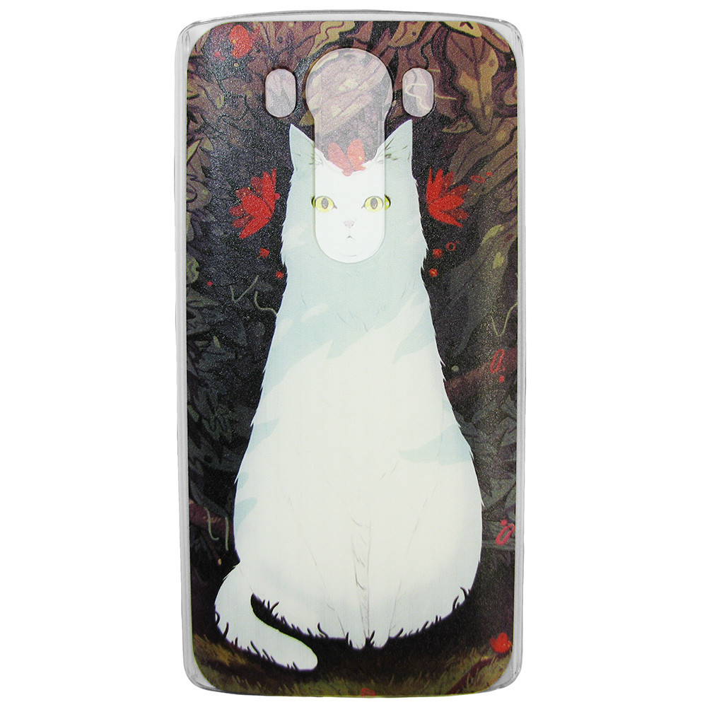 Чехол с рисунком Printed Plastic для LG V10 Кошка, фото 1