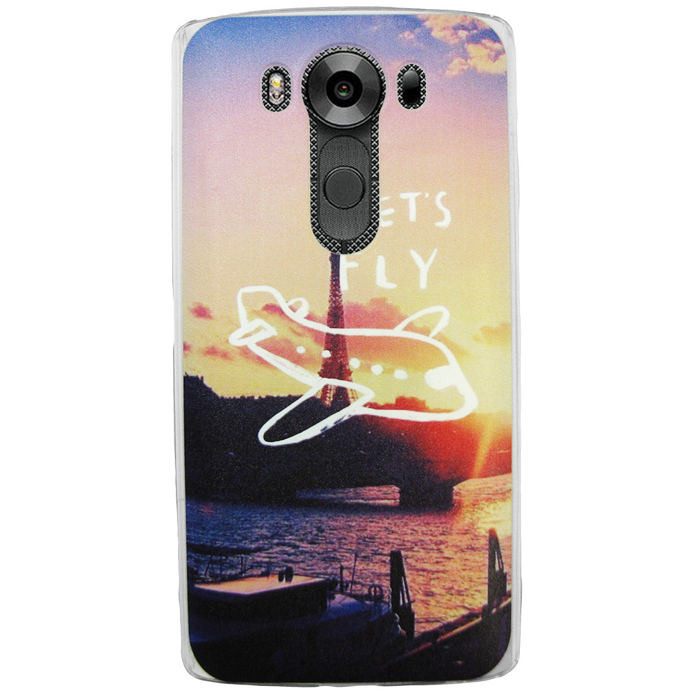 Чехол с рисунком Printed Plastic для LG V10 Париж, фото 1