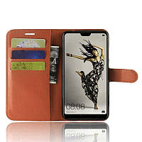 Чохол-книжка Litchie Wallet для Huawei P20 Pro Коричневий