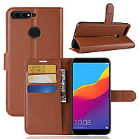 Чохол-книжка Litchie Wallet для Huawei Y6 Prime 2018 Коричневий