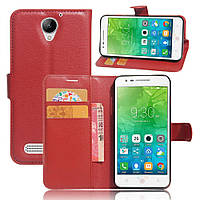 Чохол-книжка Litchie Wallet для Lenovo Vibe C2 Червоний