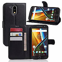 Чохол-книжка Litchie Wallet для Motorola Moto G4 XT1622 / Moto G4 Plus XT1642 Чорний