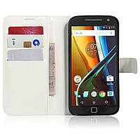 Чохол-книжка Litchie Wallet для Motorola Moto G4 XT1622 / Moto G4 Plus XT1642 Білий