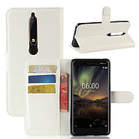 Чохол-книжка Litchie Wallet для Nokia 6 2018 / Nokia 6.1 Білий