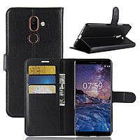 Чохол-книжка Litchie Wallet для Nokia 7 Plus Чорний
