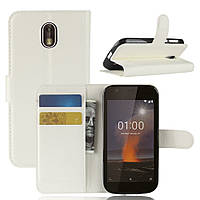 Чохол-книжка Litchie Wallet для Nokia 1 Білий