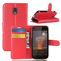 Чохол-книжка Litchie Wallet для Nokia 1 Червоний