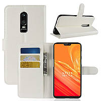 Чохол-книжка Litchie Wallet для OnePlus 6 Білий