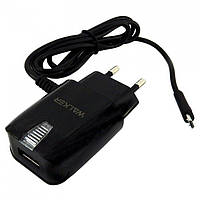 Мережевий зарядний пристрій Walker WH-22 Micro USB + 1xUSB 2A Чорний