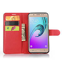 Чохол-книжка Litchie Wallet для Samsung Galaxy J7 2016 (J710) Червоний