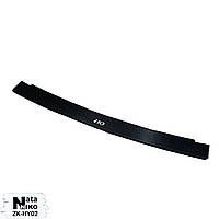 Накладка на бампер с загибом Hyundai  I10 I 5D (2007-2011) (Carbon)