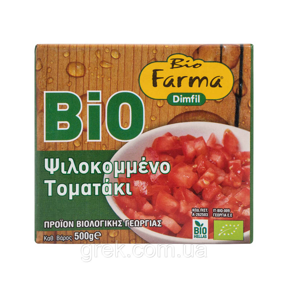 Томати нарізані органічні Bio Farma Dimfil 500 г, фото 1