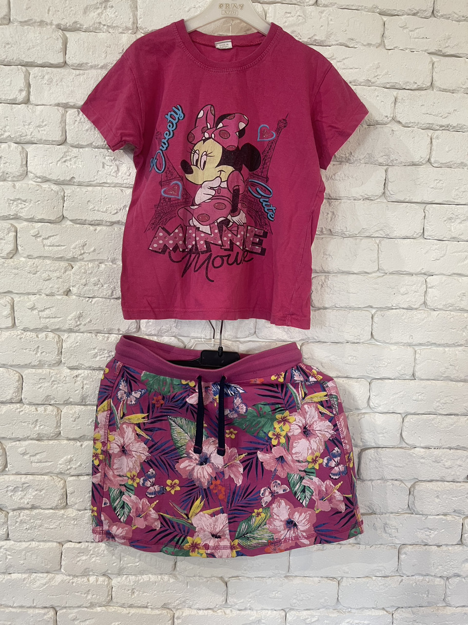 Футболка дитяча бу Міккі+шорти 86, фото 1