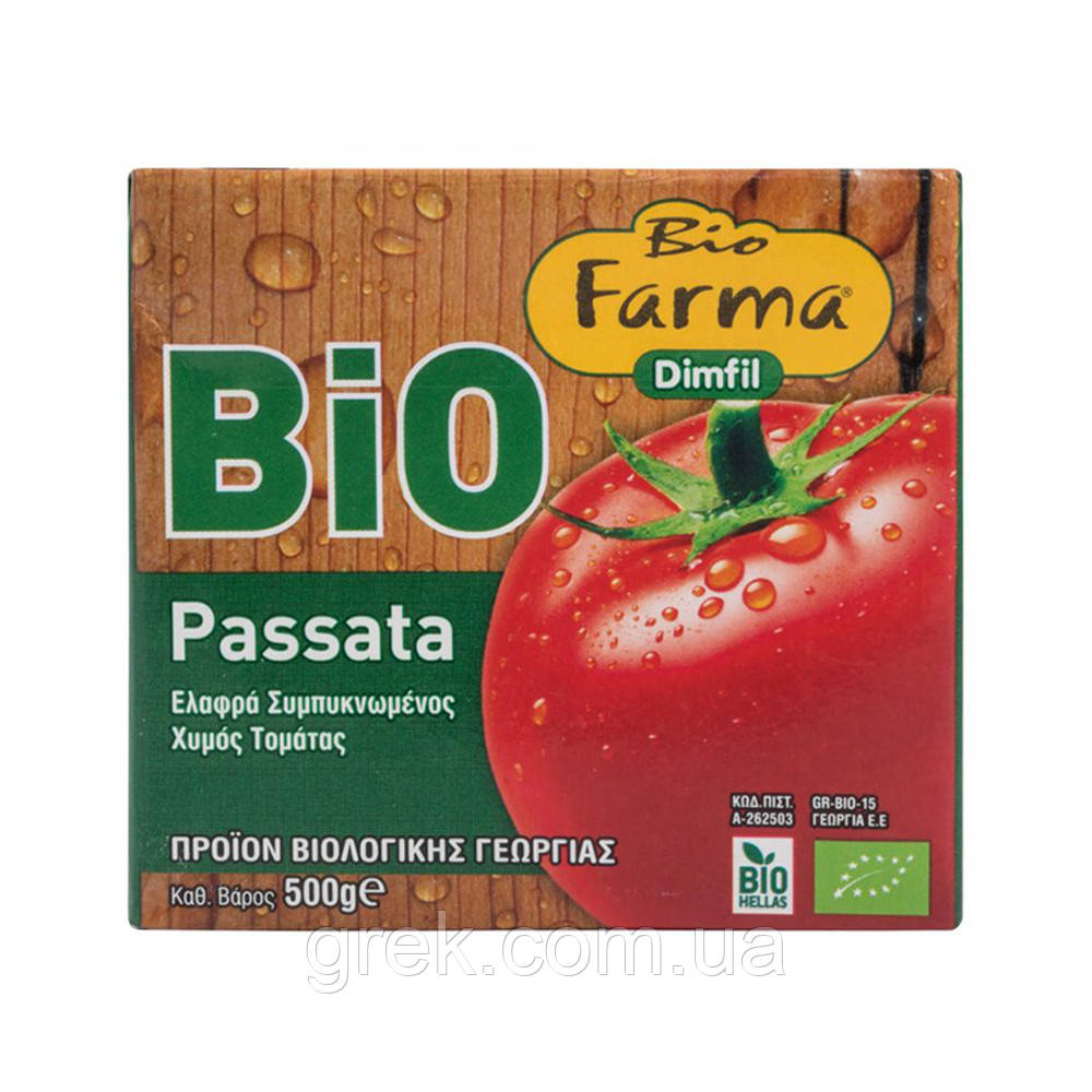 Томатне пюре органічне Bio Farma Dimfil 500 г, фото 1