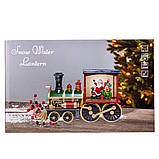 Новорічний ліхтар "Рожевий потяг" 17х32х10 см, фото 5