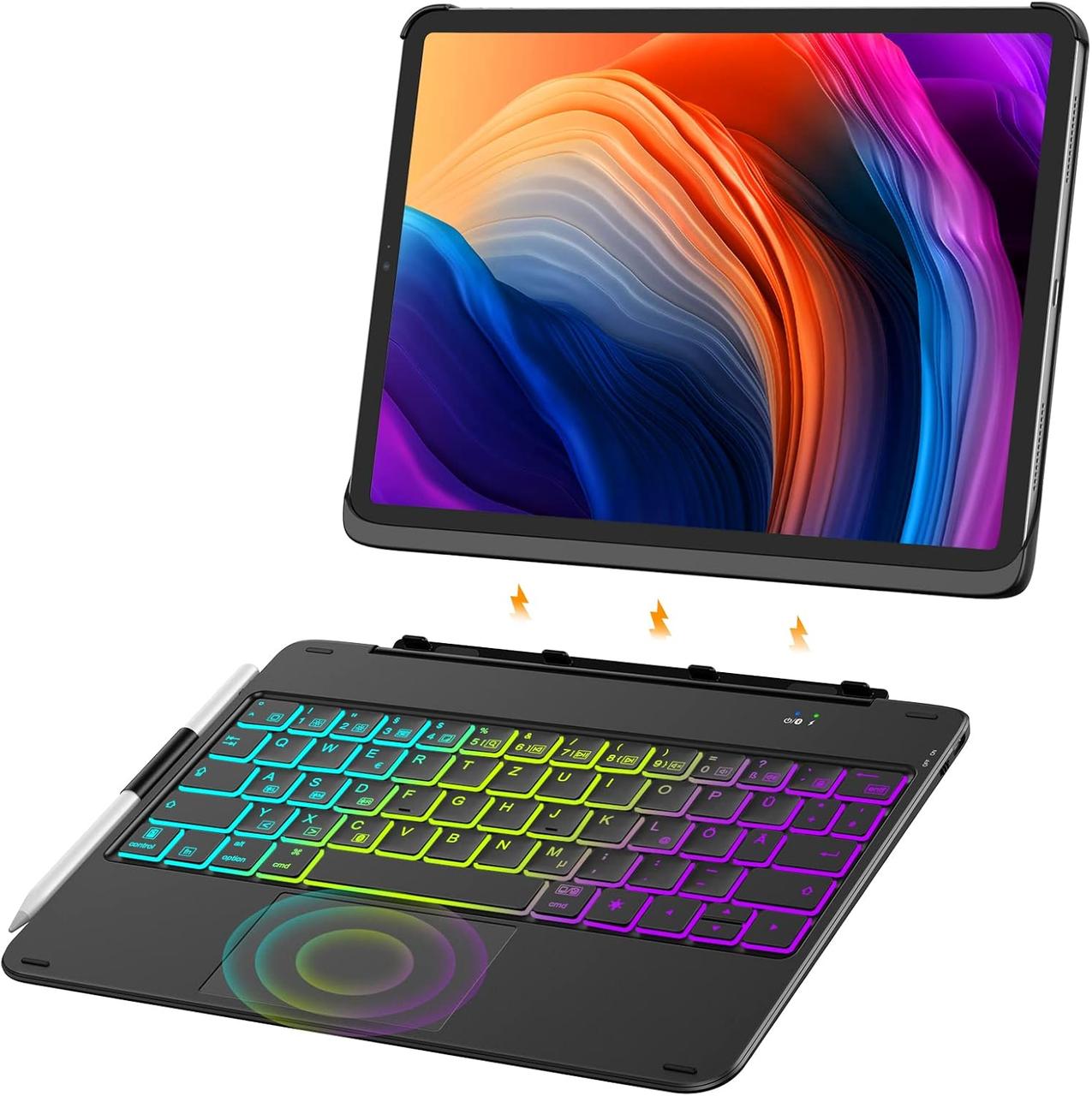 Чохол-клавіатура QWERTZ Fintie Touchpad для iPad Pro 11 2022/iPad Pro 11 2021/2020, iPad Air 5 2022