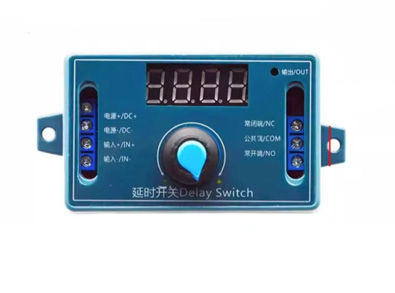 Релейний модуль затримки часу 24В. Навантаження - 250/30В, 10А. 0,1 секунда~999 хвилин, з корпусом і регулюванням