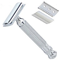 Бритва для гоління Т-подібна Pearl L-55 Chrome Closed comb & Open Comb