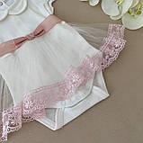 Боді "Чарівна світлинка" інтерлок зріст 62 см (1 – 3 місяці) Betis Молочний з пудровим, фото 2