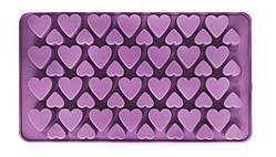 Форма силіконова для льоду та цукерок Сердечко 56 шт