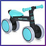 Дитячий біговел велобіг 1,5-3 роки на алюмінієвій рамі PROFI KIDS MBB 1014-4 Чорно-бірюзовий, фото 2