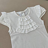 Боді "Рюшик" кулір зріст 86 см (12 – 18 місяців) Betis Молочний, фото 2