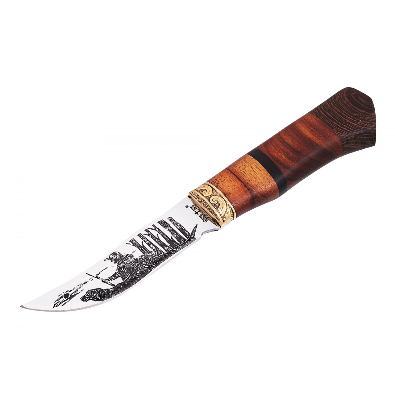 Ніж мисливський Grand Way 1020 (mirror polish, дерево, чохол cordura)