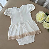 Боді "Натхнення" дівчинка інтерлок зріст 68 см (3 – 6 місяців) Betis Молочний, фото 2