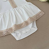 Боді "Натхнення" дівчинка інтерлок зріст 68 см (3 – 6 місяців) Betis Молочний, фото 3