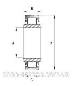 Подшипник FAG NUB208-E-M1-C3, цена 1541 грн — Prom.ua (ID#430800978)