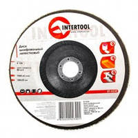 Диск шлифовальный лепестковый 180x22 мм, зерно K100 INTERTOOL BT-0230