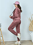 0507-8 Спортивний костюм жіночий на блискавці велюр норма (3 од: 42,44,46), фото 2